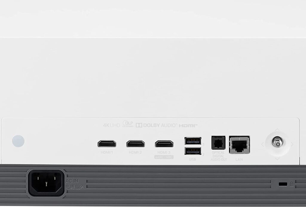 LG HU810PW 4K UHD projector connection ports