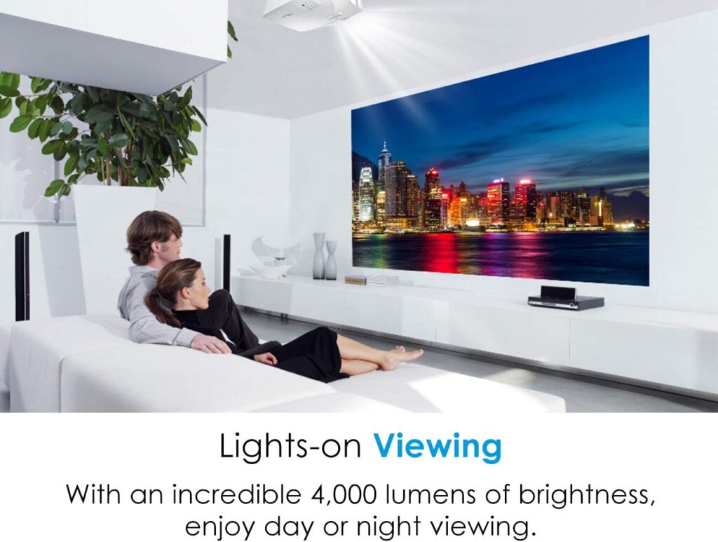 Optoma HD39HDR lights-on-viewing brightness