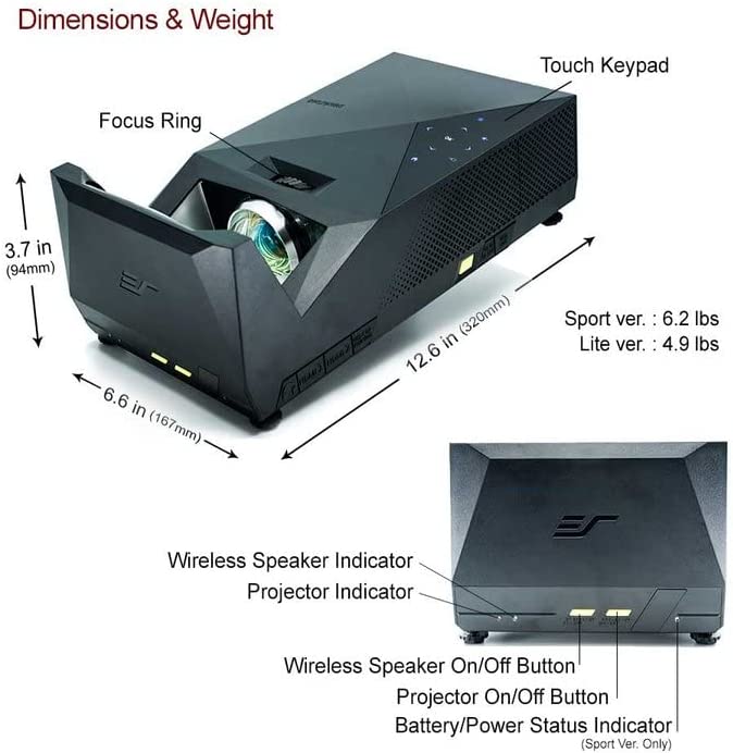 size and weight of eliteprojector ust projector reviews solid projector