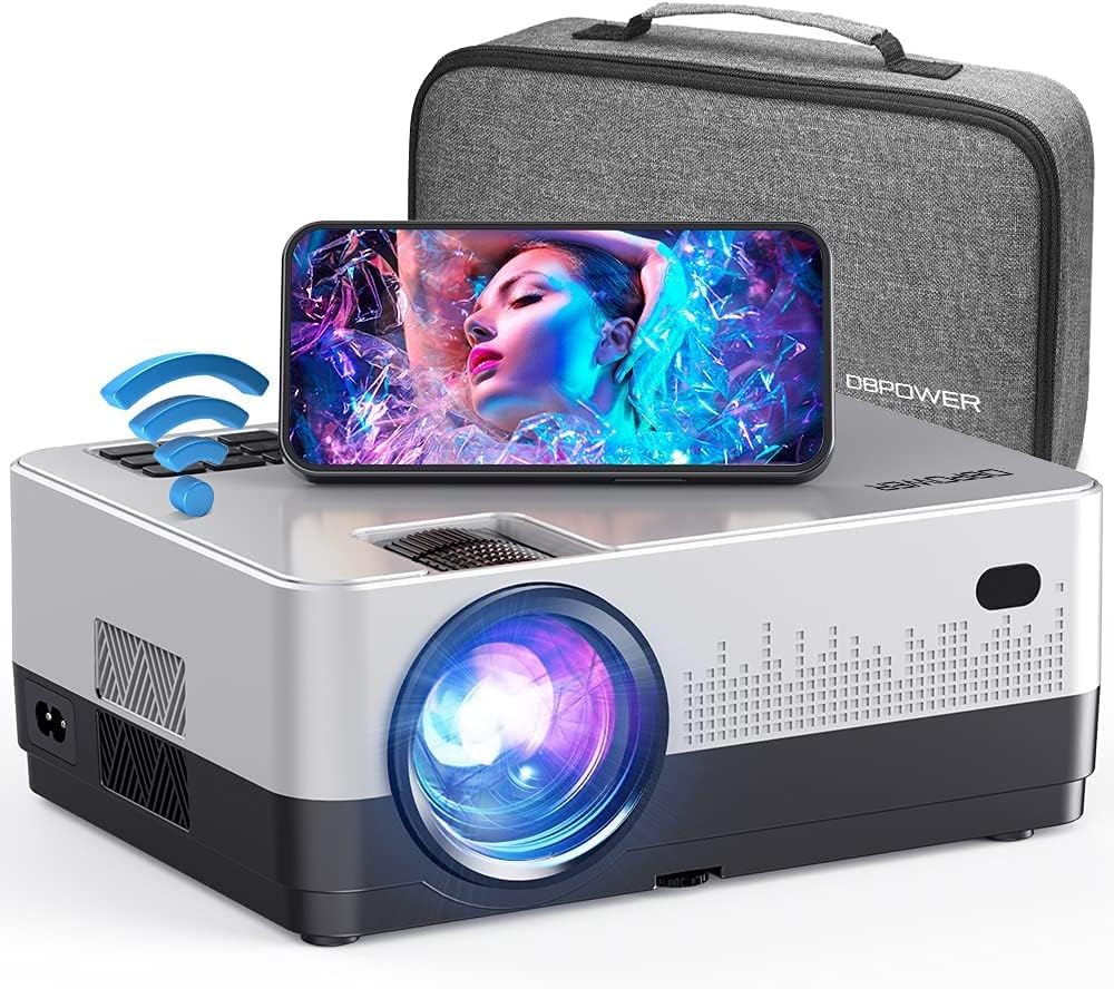 DBPOWER WiFi Projector, 9000L Full HD 1080p Video Projector