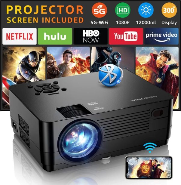 Roconia 12000LM 1080P Projector