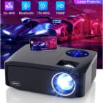 AILESSOM Native 1080P 5G WiFi Bluetooth Projector
