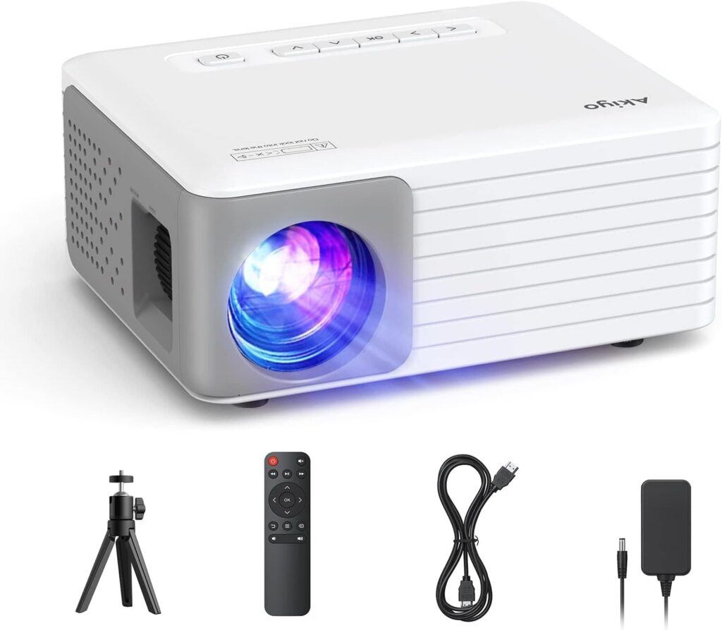 AKIYO Mini Projector with Projector Stand Review