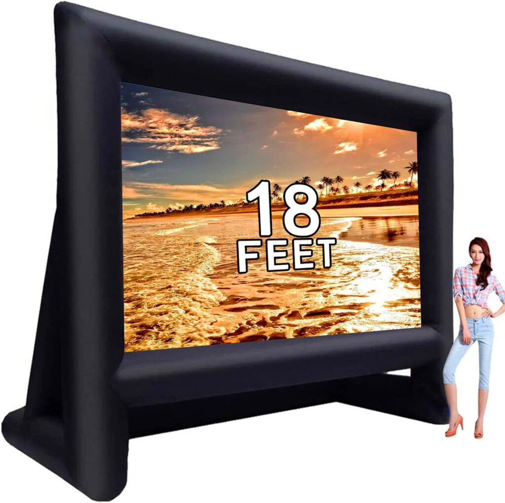GYUEM 18 feet Inflatable Outdoor Projector Movie Screen