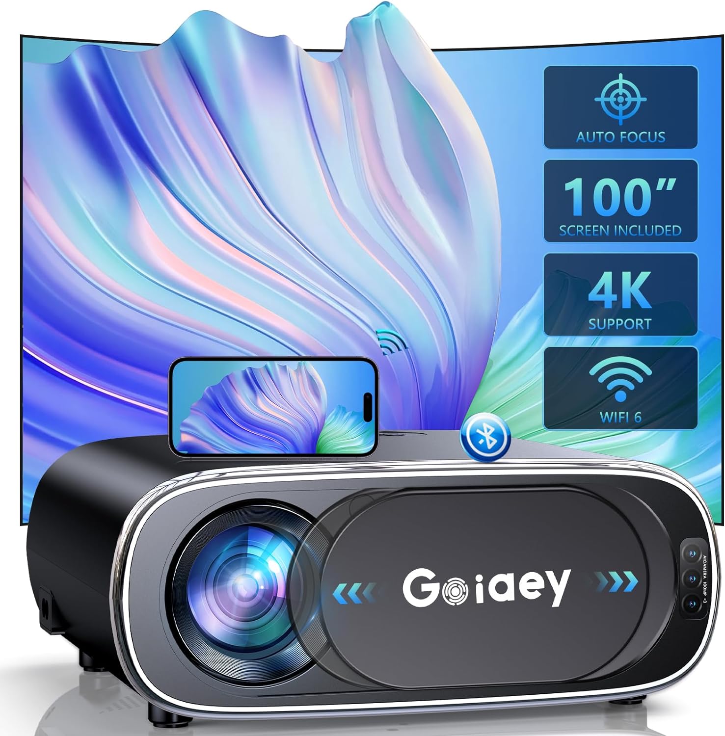 Goiaey Native 1080P Movie Video Projector