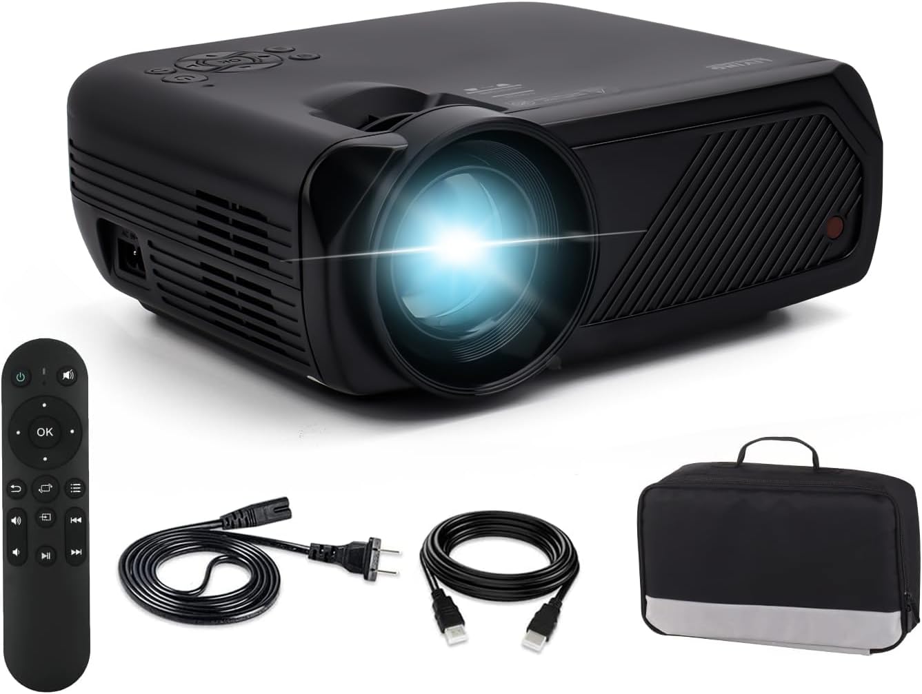 Living Enrichment Mini Projector with Bluetooth, 1080P HD Supported Portable Video Projector