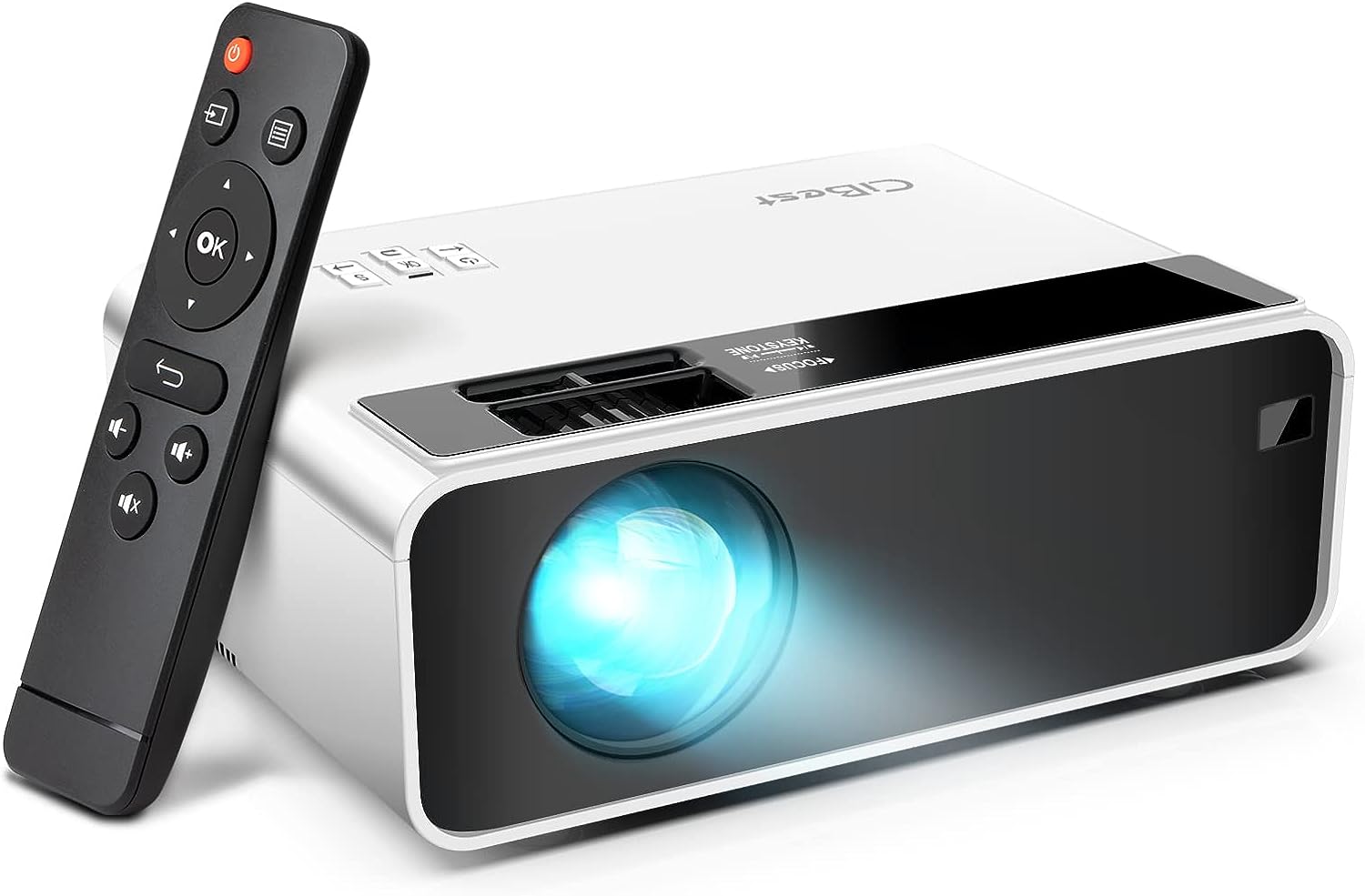 Mini Projector, CiBest Native 1080P Projector Outdoor, 2023 Upgraded 9500L Full HD Portable Projector