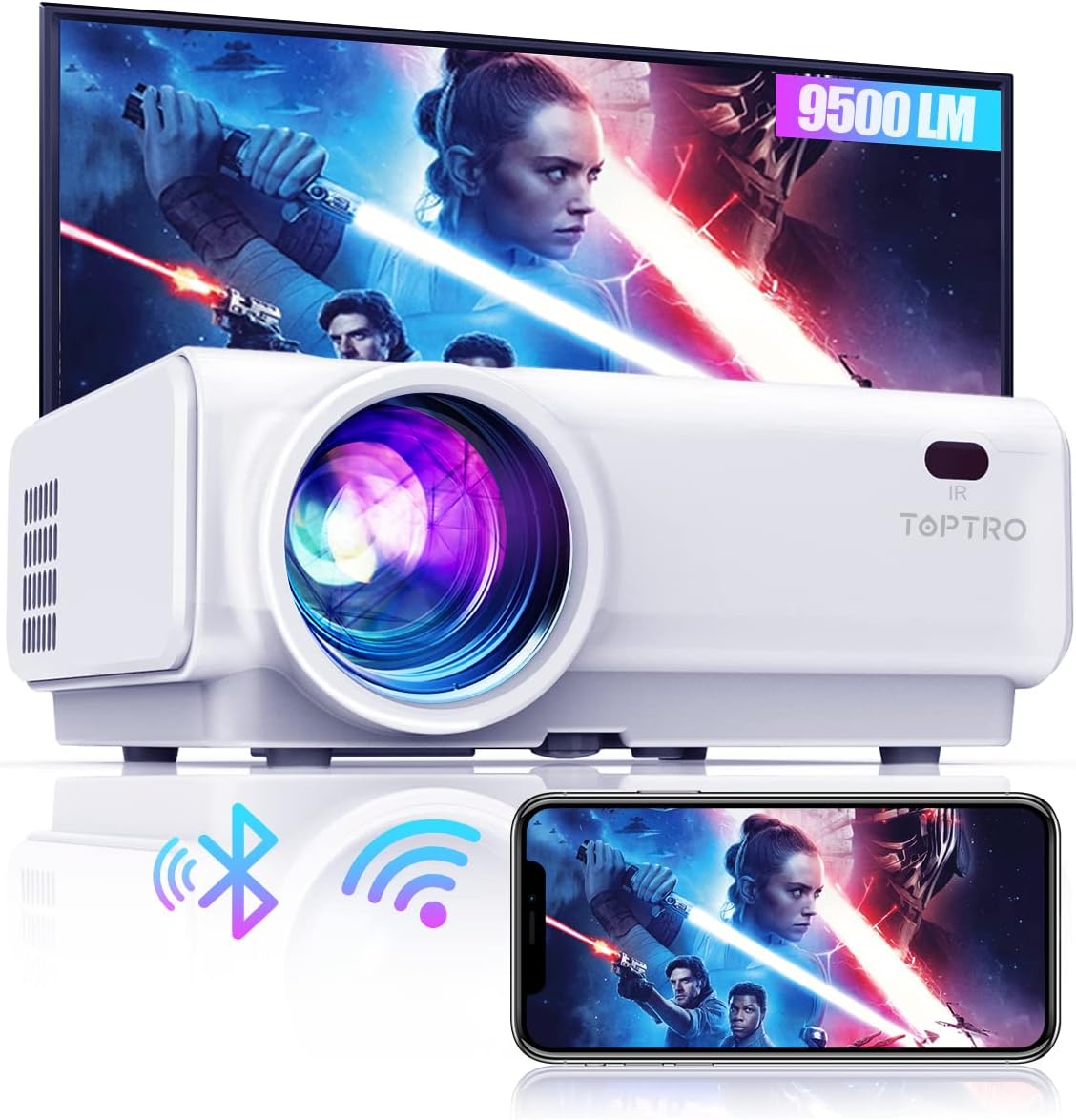 TOPTRO TR21 WiFi Bluetooth Projector