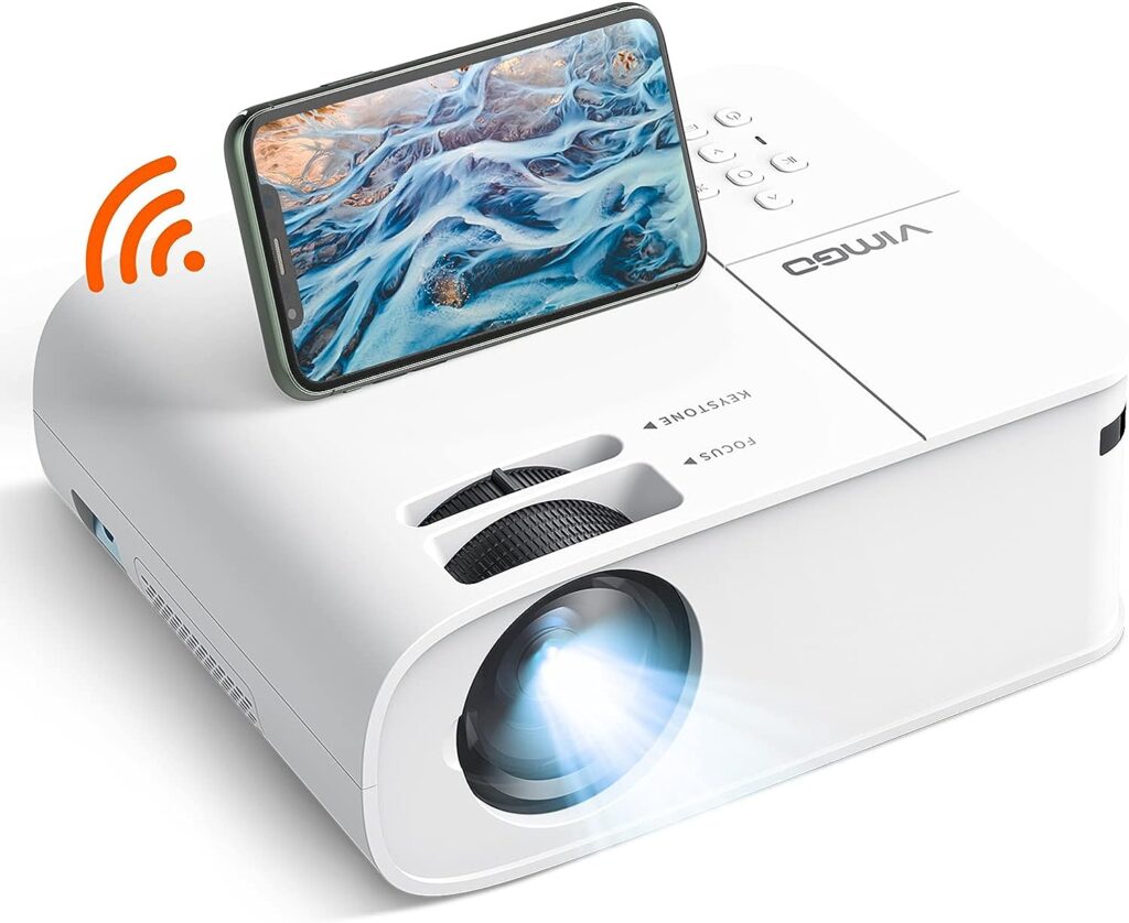VIMGO 5G WiFi Projector, 9700LUX Native 1080P Projector