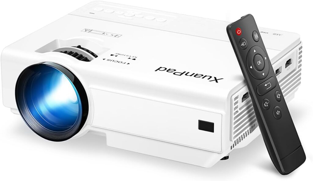 XuanPad Projector, 2023 Upgraded Mini Projector, Portable Video Projector