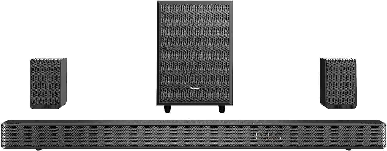 Hisense AX5125H 5.1.2Ch Sound Bar with Wireless Subwoofer, 500W