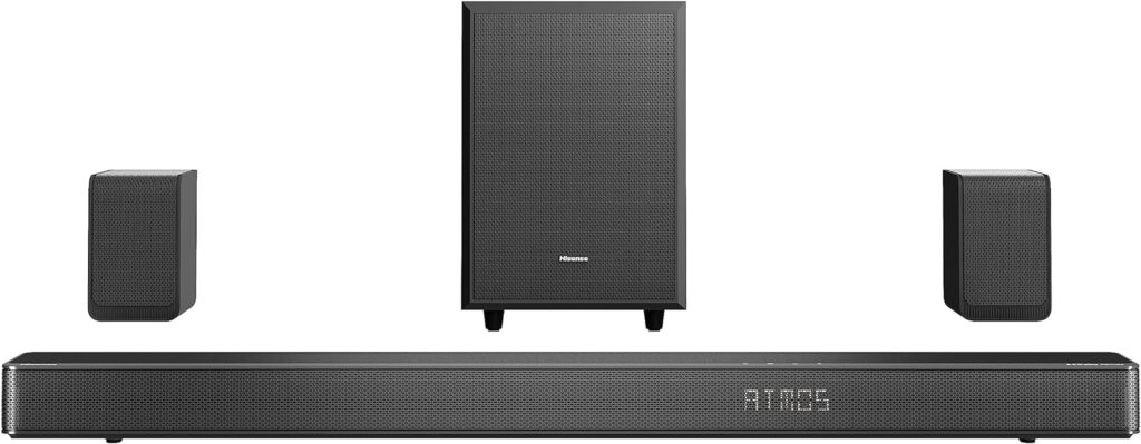 Hisense AX5125H 5.1.2Ch Sound Bar with Wireless Subwoofer, 500W