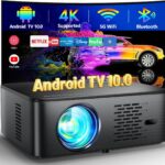 CIBEST Android TV 10 Native 1080P Full-Sealed Optical Engine Home Movie Outdoor Projector