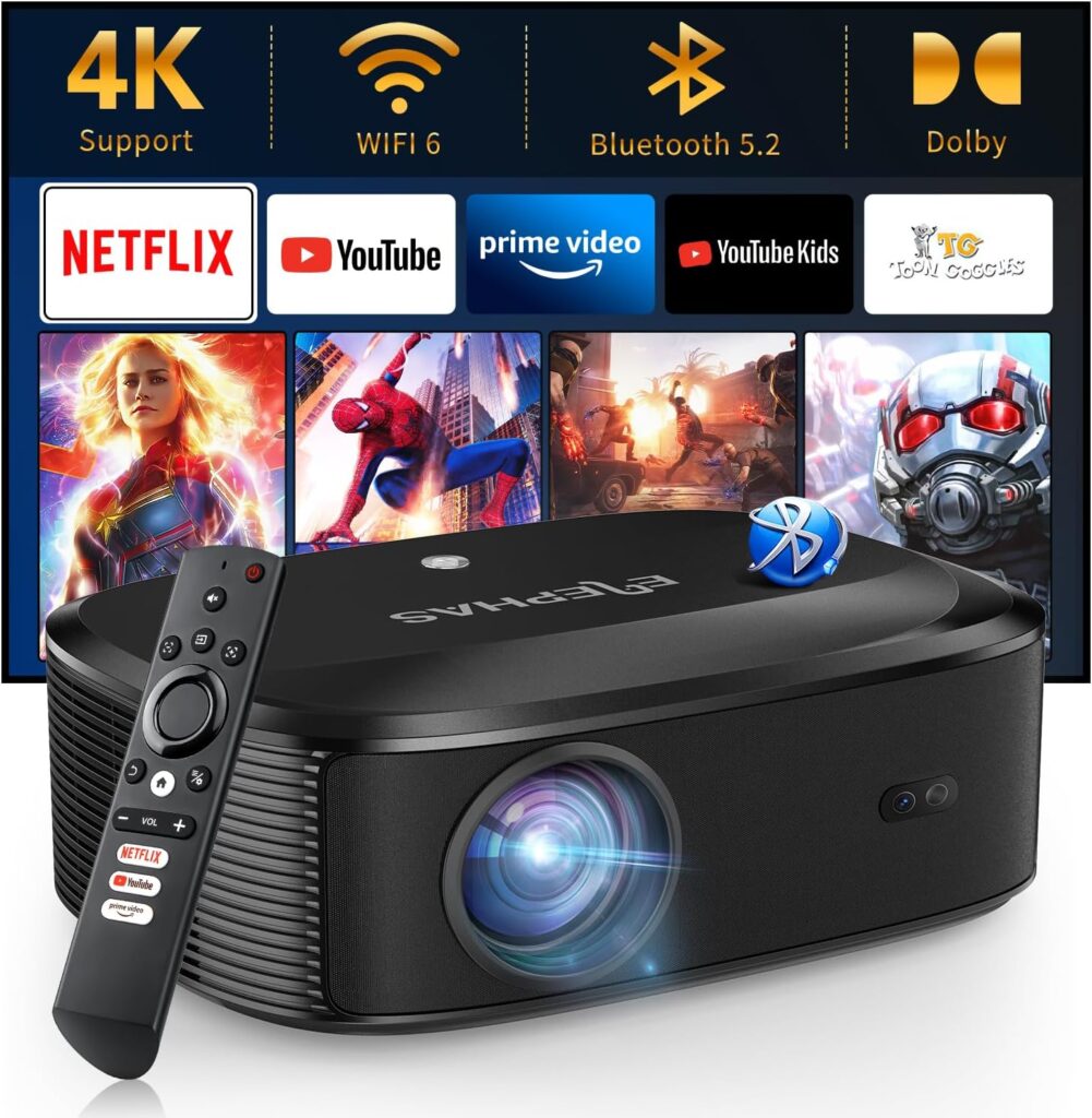 ELEPHAS Outdoor Movie Projector with NETFLIX