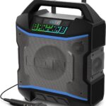 ION Audio Block Rocker - Portable Bluetooth Outdoor Party Speaker with Karaoke Microphone, Battery, 4 Speakers, Radio