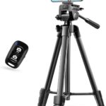 UBeesize 54' Camera Tripod, Travel Tripod for iPhone with Bag, Phone Tripod Stand with Remote