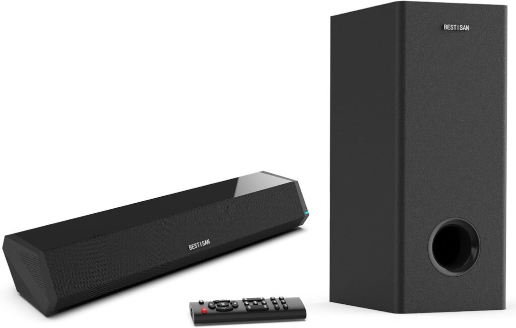 BESTISAN Sound Bars for TV with Subwoofer Review