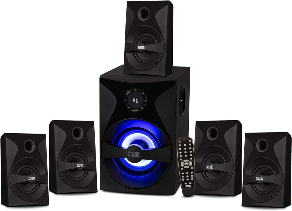 Goldwood Bluetooth 5.1 Surround Sound Home Theater Speaker System with LED Display