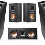 Klipsch Reference 5.0 Home Theater System - Bundle with 2X Reference R-26FA Floorstanding Speaker, Reference R-25C Center Channel Speaker, 2X Reference R-41M Bookshelf Speaker