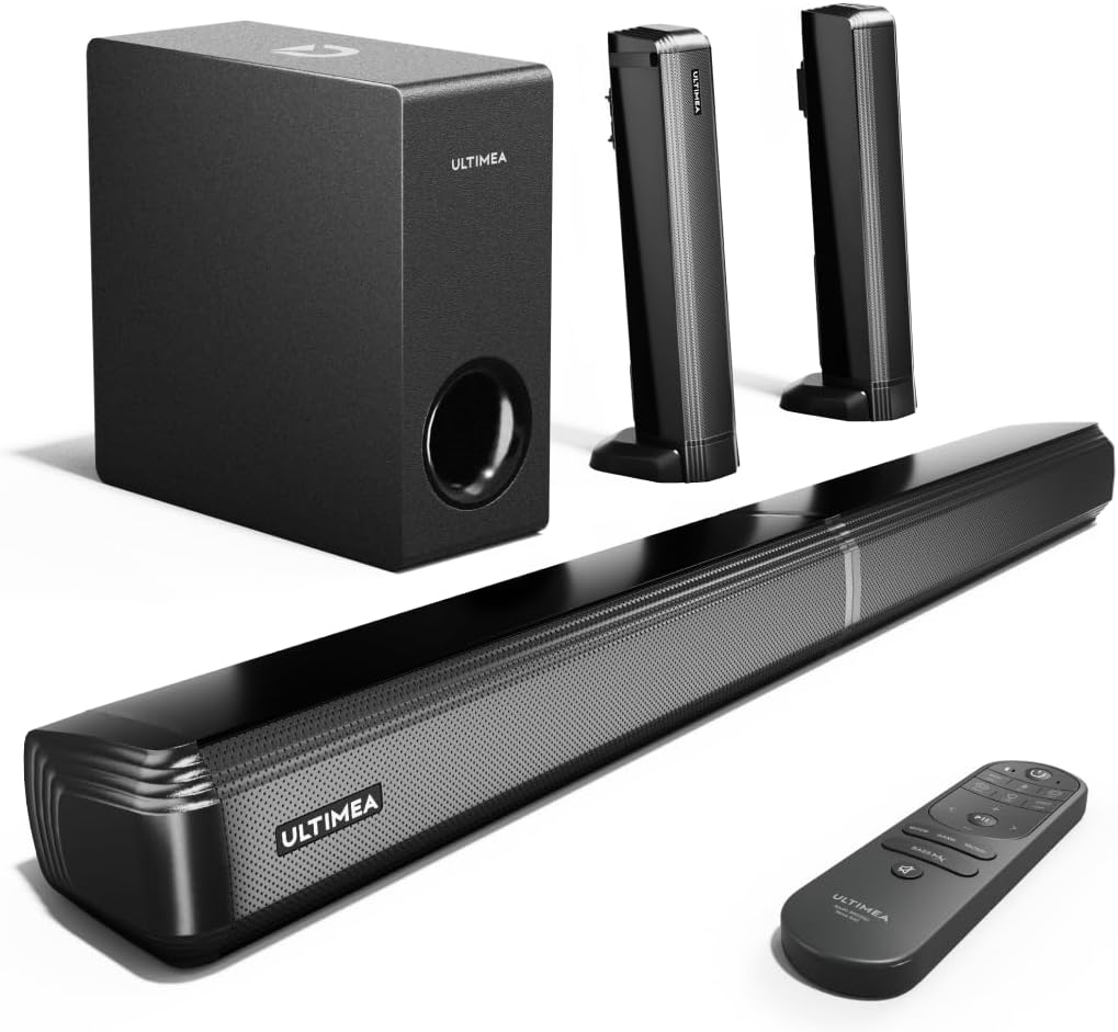 ULTIMEA 4.1ch Sound Bar for Smart TV with Subwoofer, Peak Power 200W