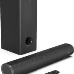 littoak 2.1 Sound Bar with Subwoofer for TV, Deep Bass Small Soundbar TV Speaker Home Theater Surround Sound System