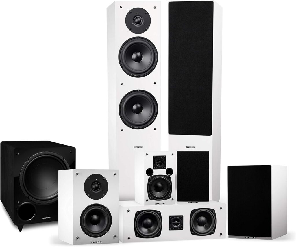 Fluance Elite High Definition Surround Sound Home Theater 7.1 Speaker System Including Floorstanding Towers