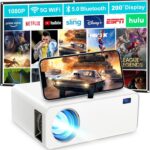 Wielio Native 1080P HD 9500 Lumens Portable Indoor Outdoor 4K Supported Multimedia Home Theater Video Projector