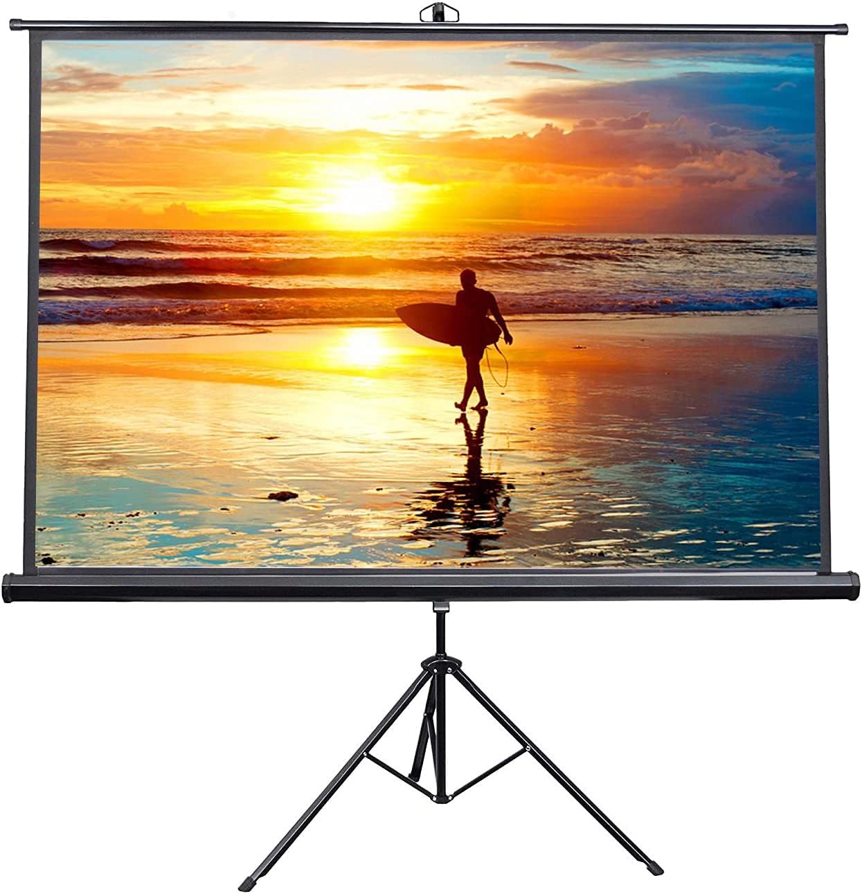 VIVO 100 inch Portable Indoor Outdoor Projector Screen, 100 Inch Diagonal Projection