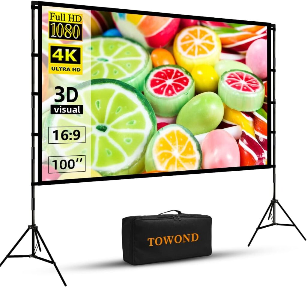 Towond 100 inch Outdoor Projector Screen Review