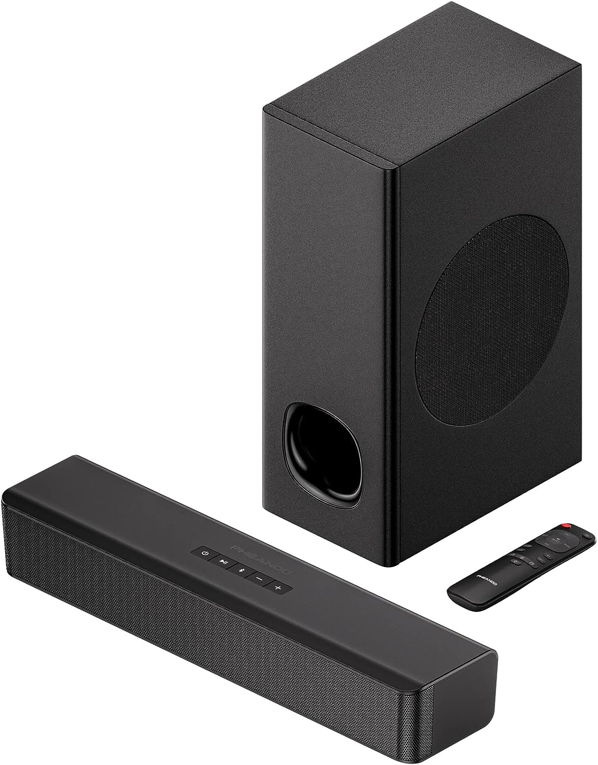 PHEANOO 2.1 Compact Sound Bars for TV with Subwoofer