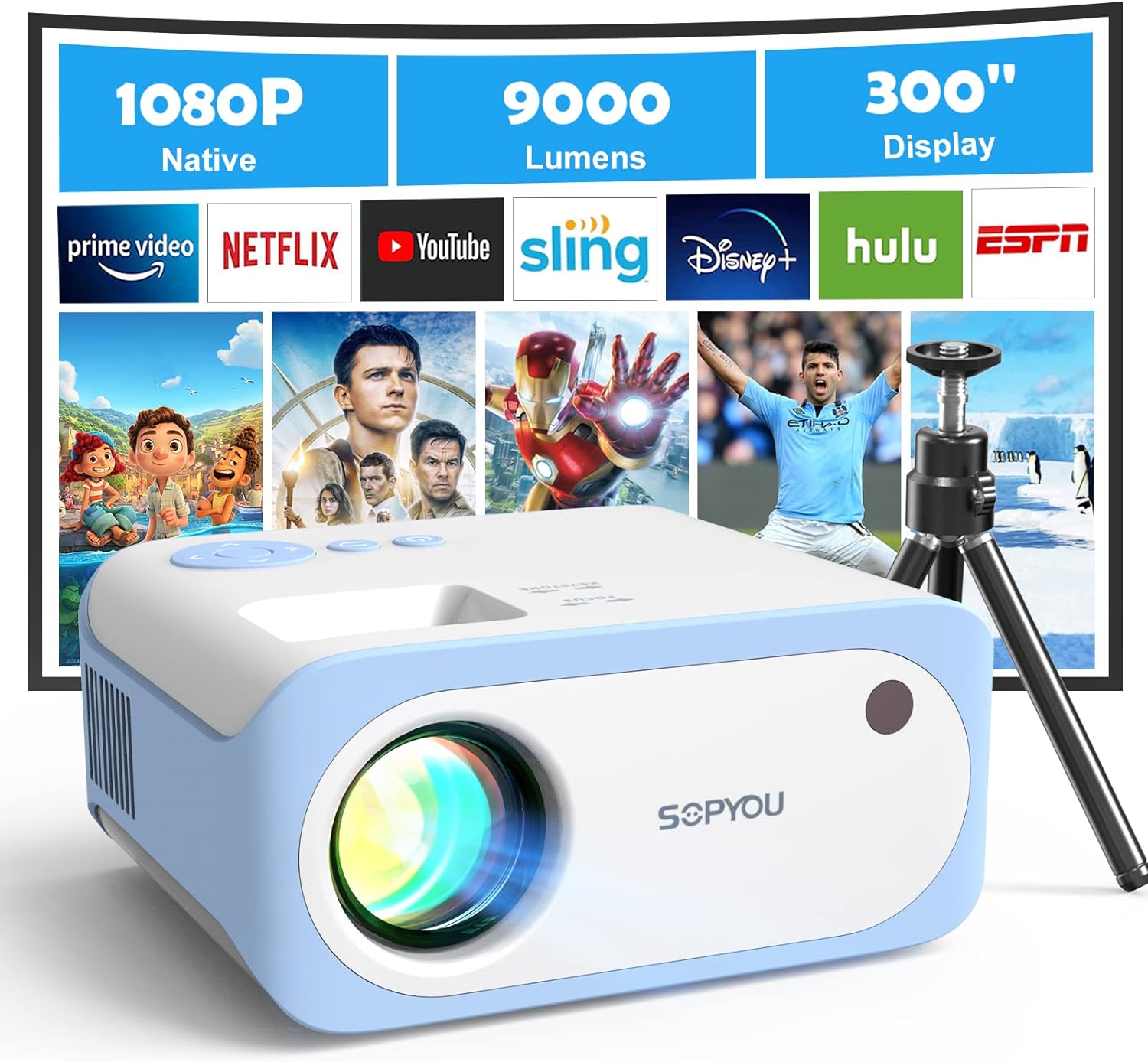 SOPYOU Movie Outdoor Projector