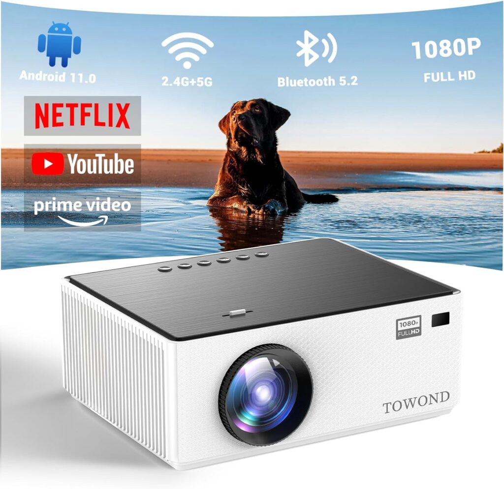 Towond Smart Projector with Wifi and Bluetooth
