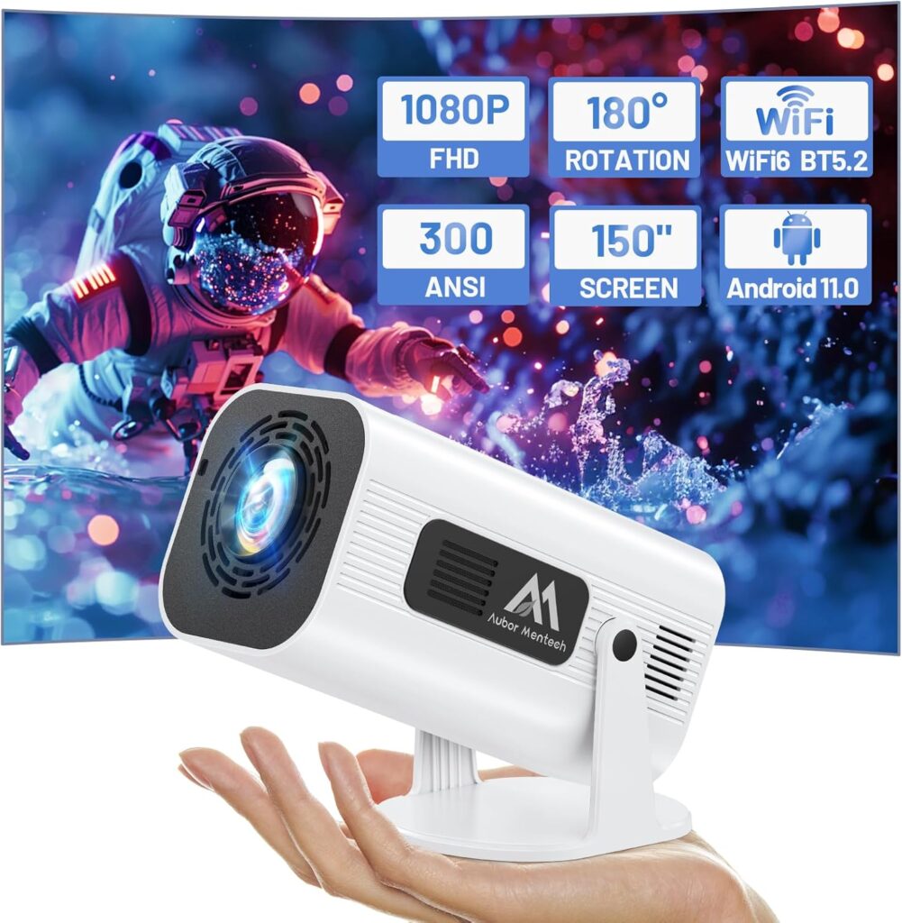 AUBOR mini projector with wifi and bluetooth