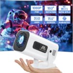 AUBOR mini projector with wifi and bluetooth