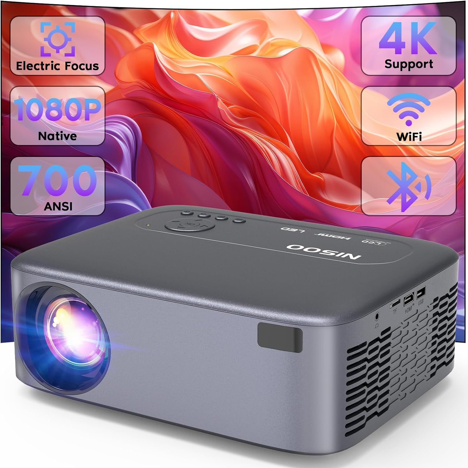 NISOO Native 1080P Projector