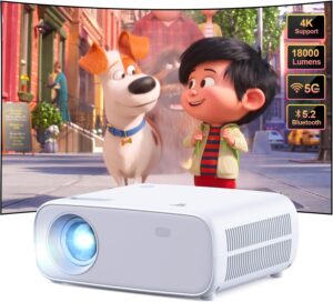 Wielio 5g wifi bluetooth projector