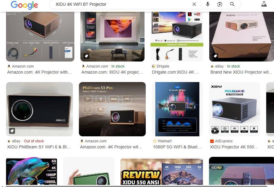 Search Results for XIDU 4K WiFi BT Projector