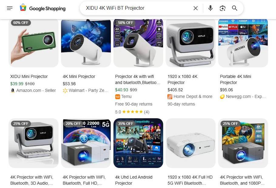 Various WiFi and Bluetooth Projectors for Home and Portable Use