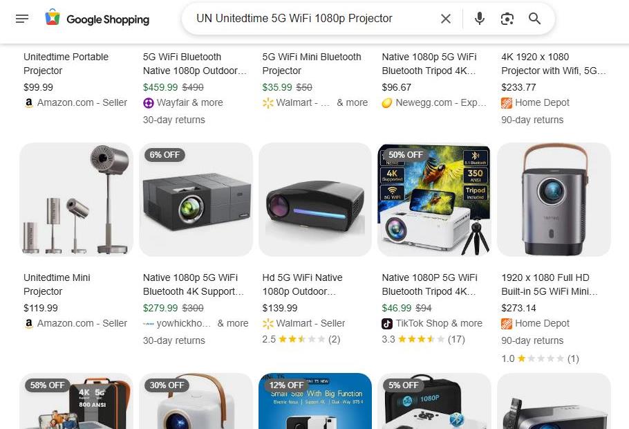 Google Shopping Results for 