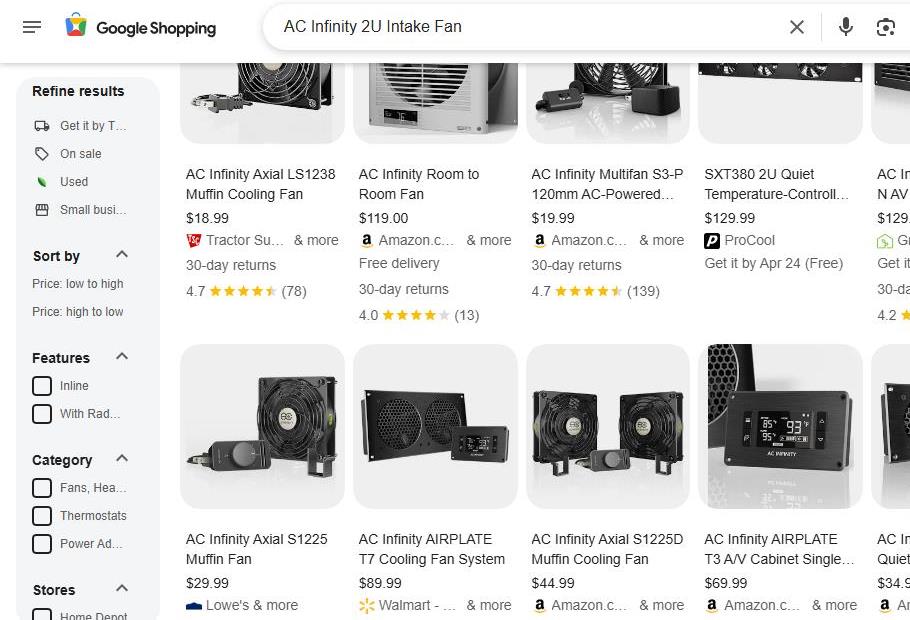 Search Results for AC Infinity 2U Intake Fan