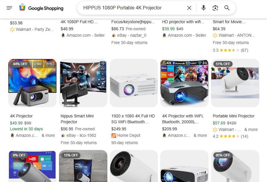 Google Shopping Search Results for 